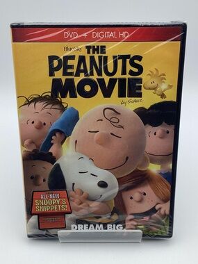 The Peanuts Movie 2016 DVD Charlie Brown Snoopy Dream Big Movie